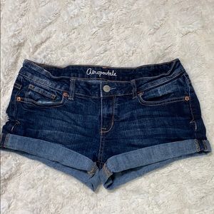 Aeropostale dark wash jean shorts